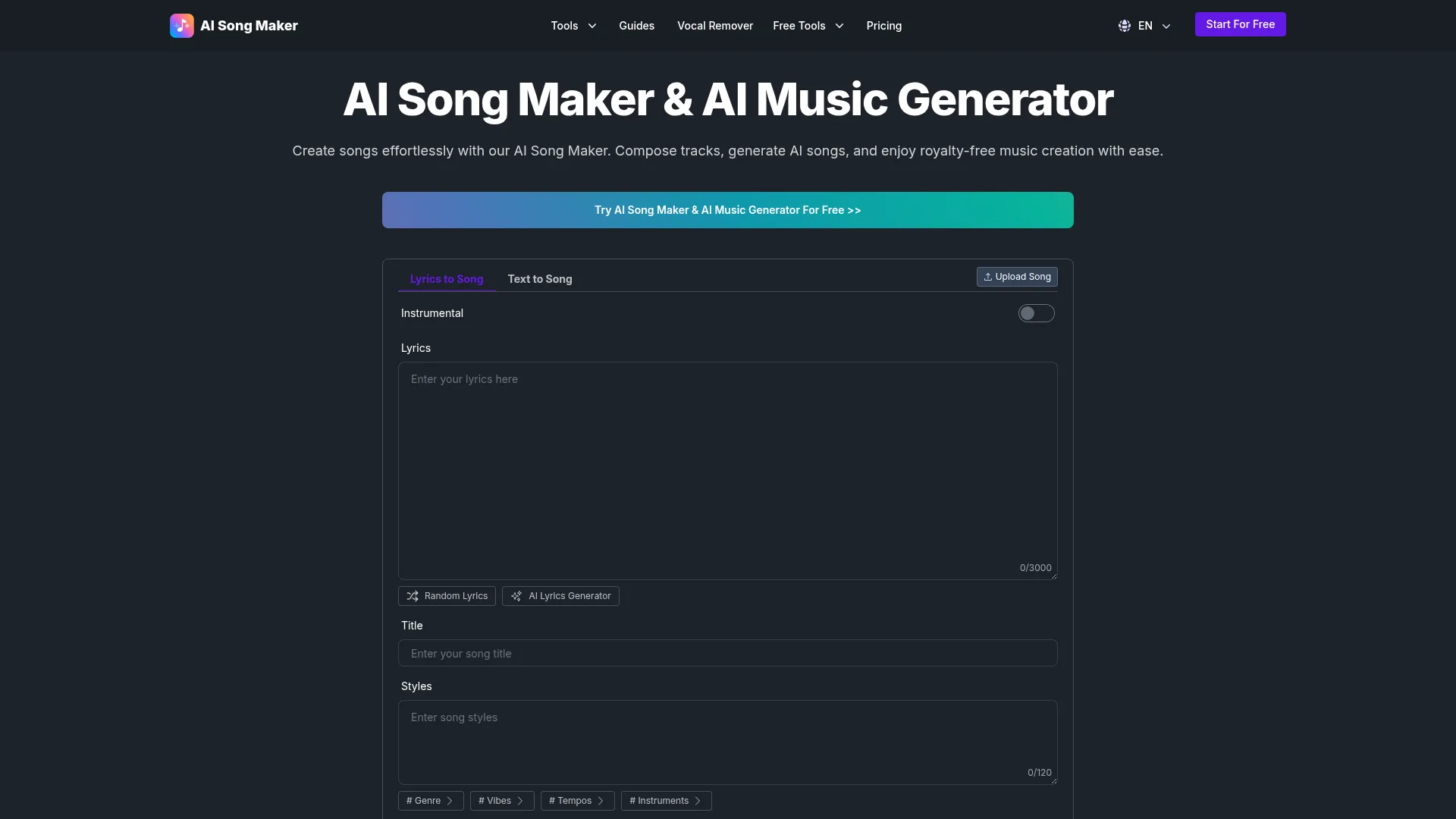 AI Song Maker screenshot