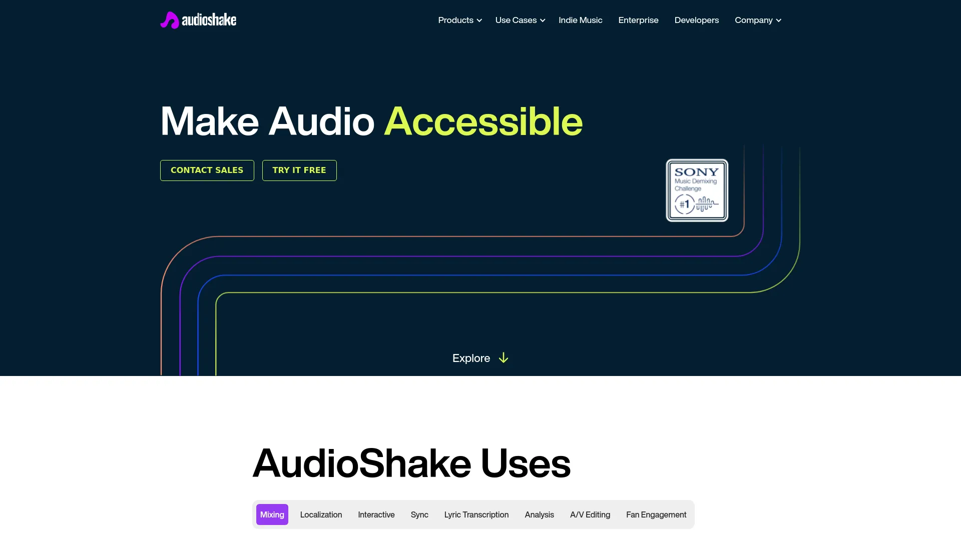 AudioShake screenshot