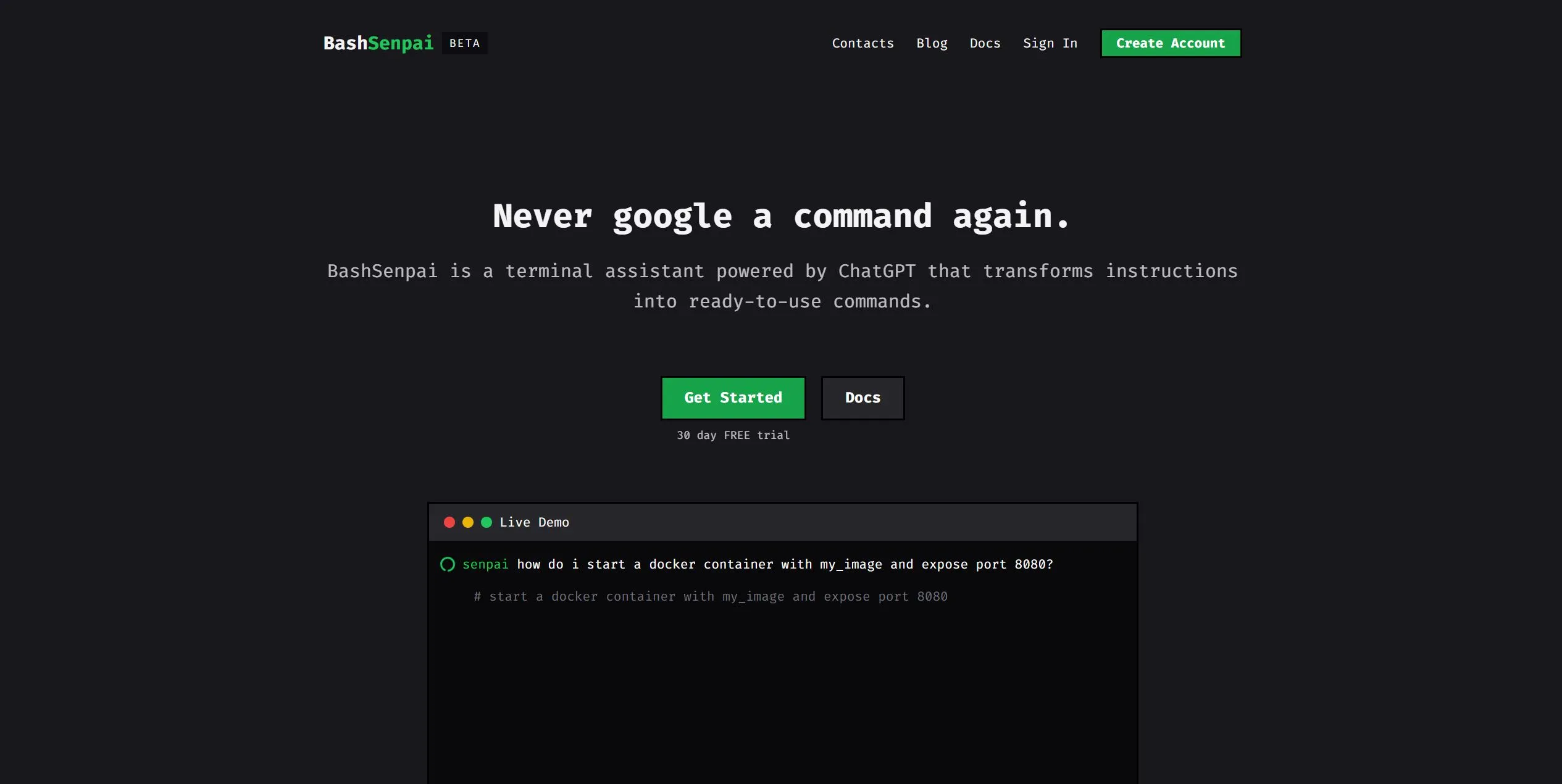 BashSenpai screenshot