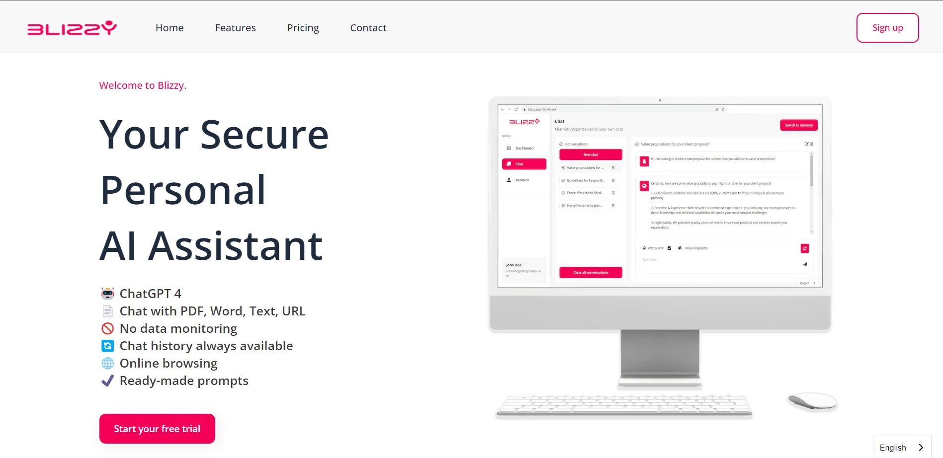 Blizzy AI screenshot