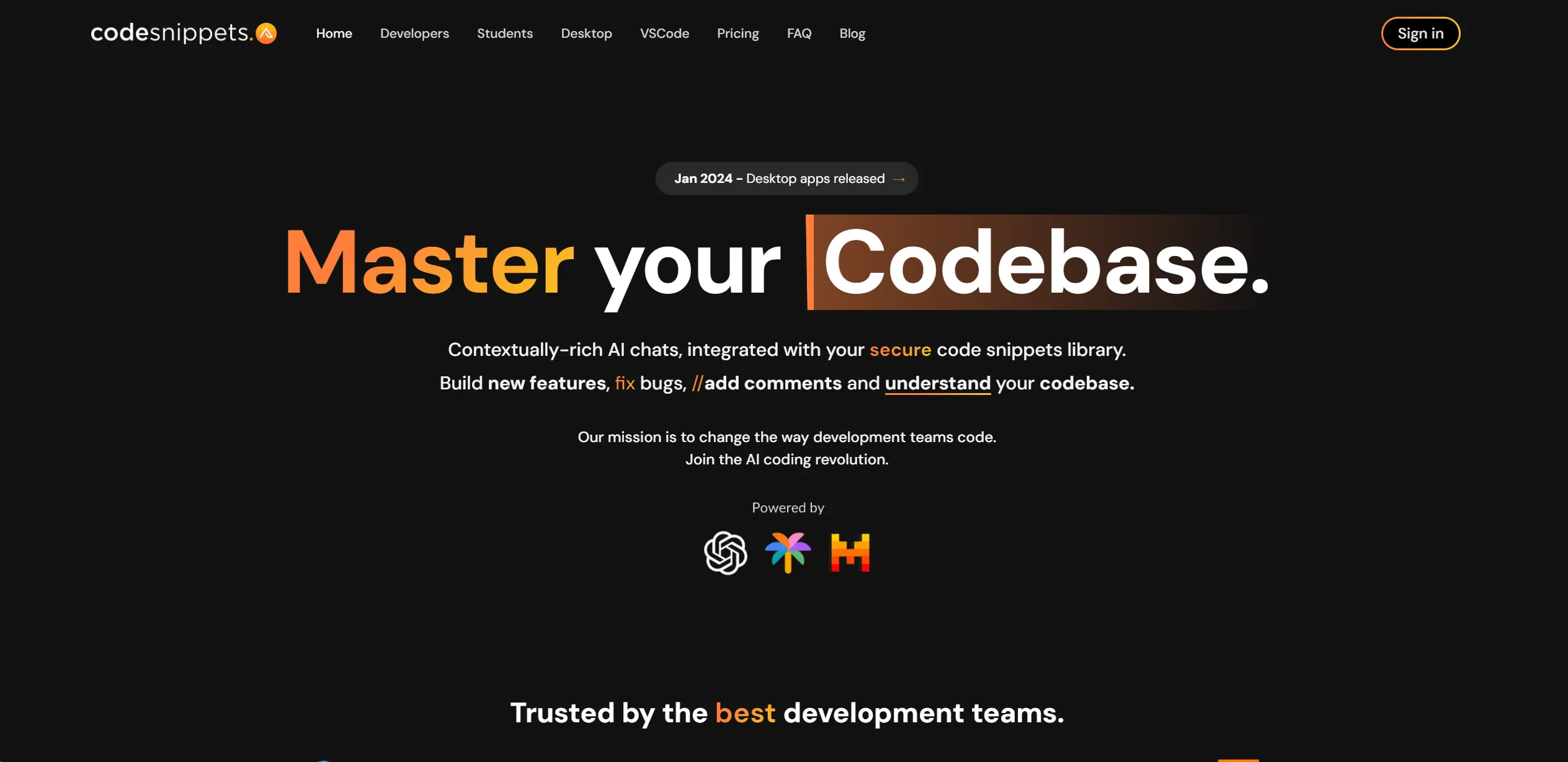 Code Snippets AI screenshot