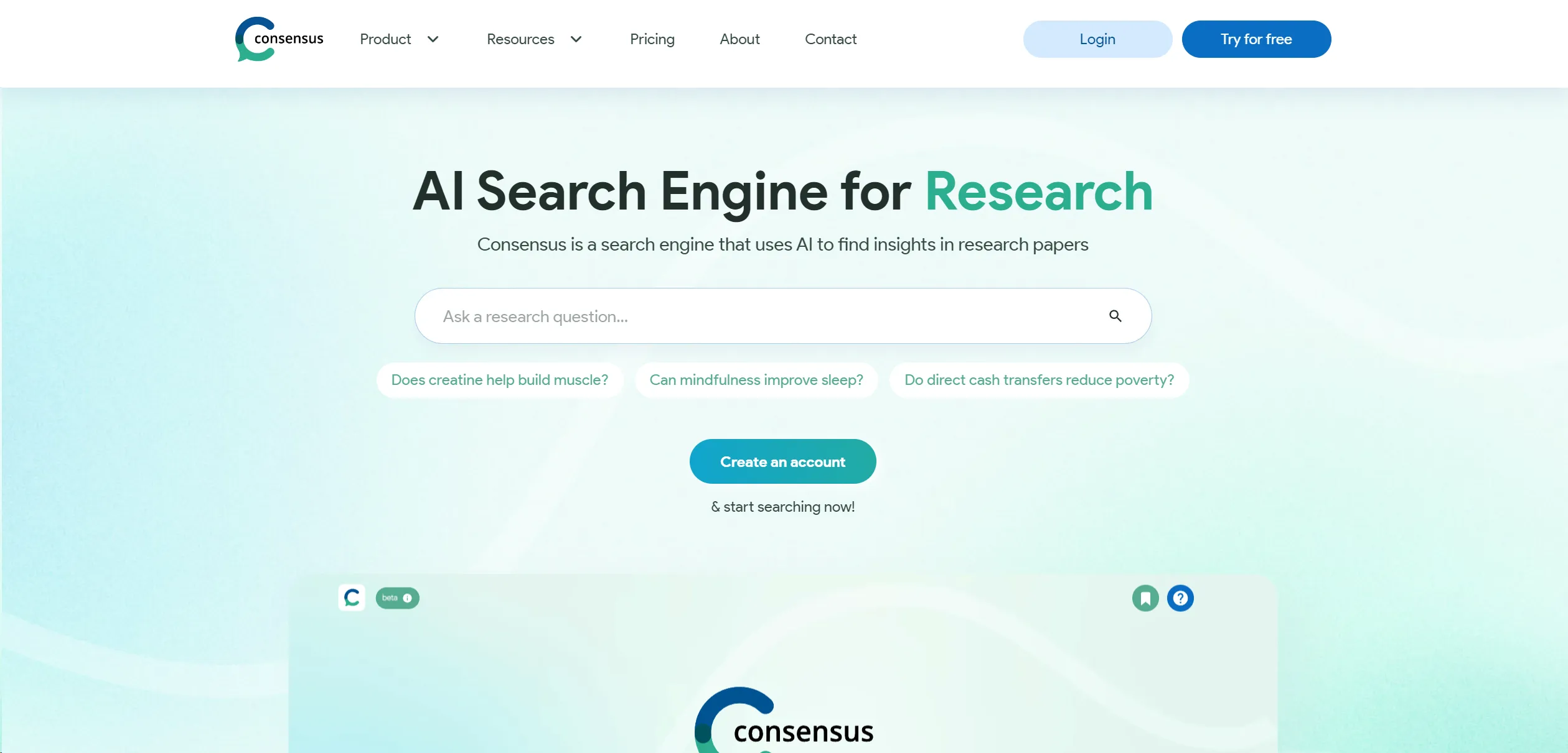 Consensus screenshot