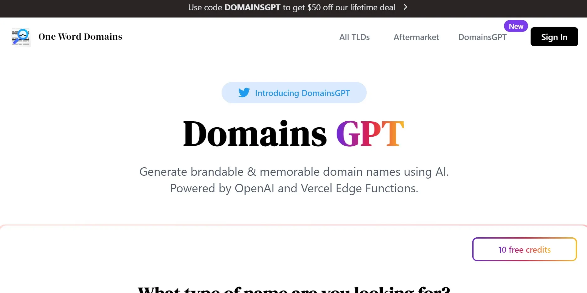 DomainsGPT screenshot