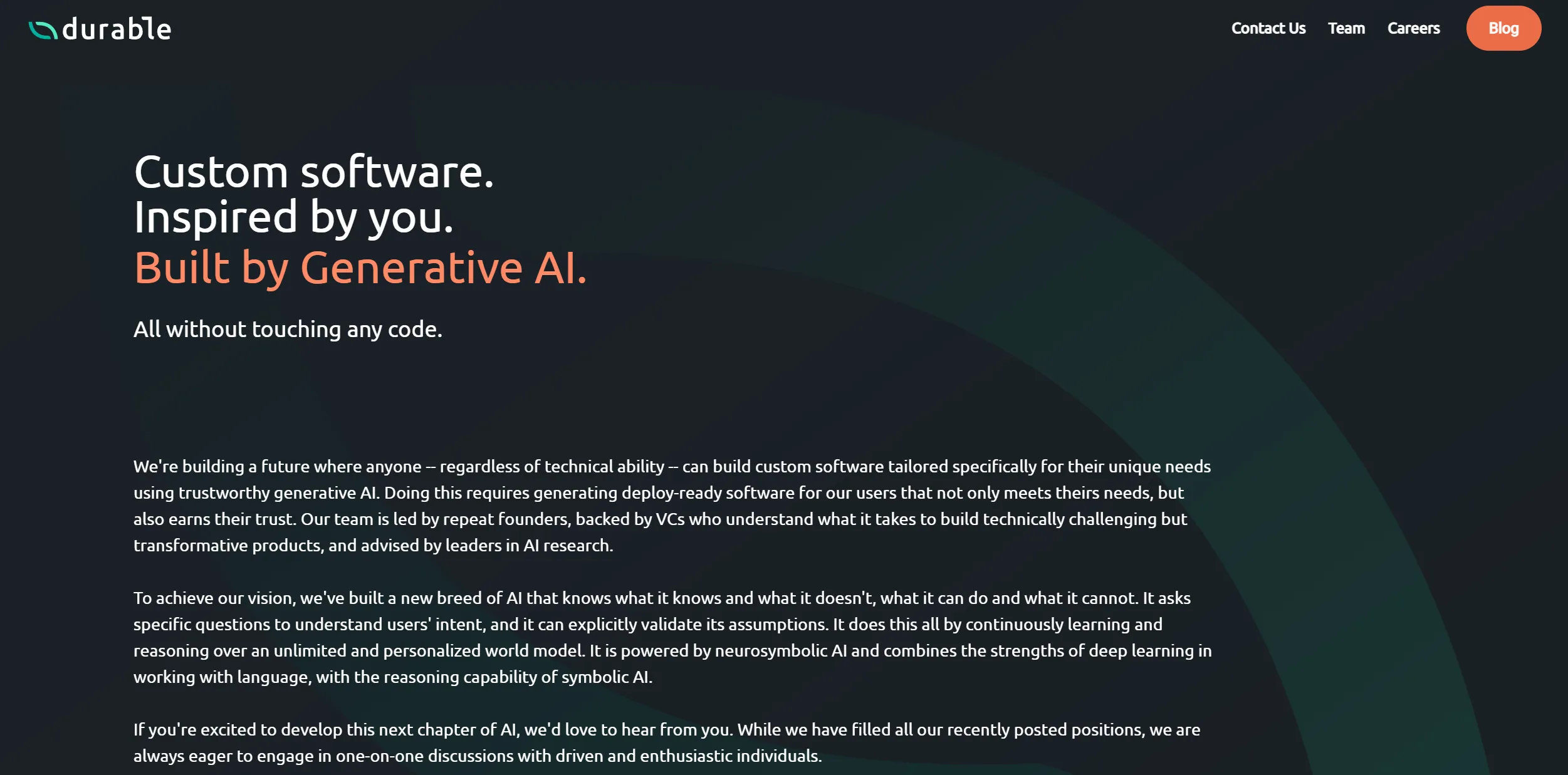 Durable AI screenshot