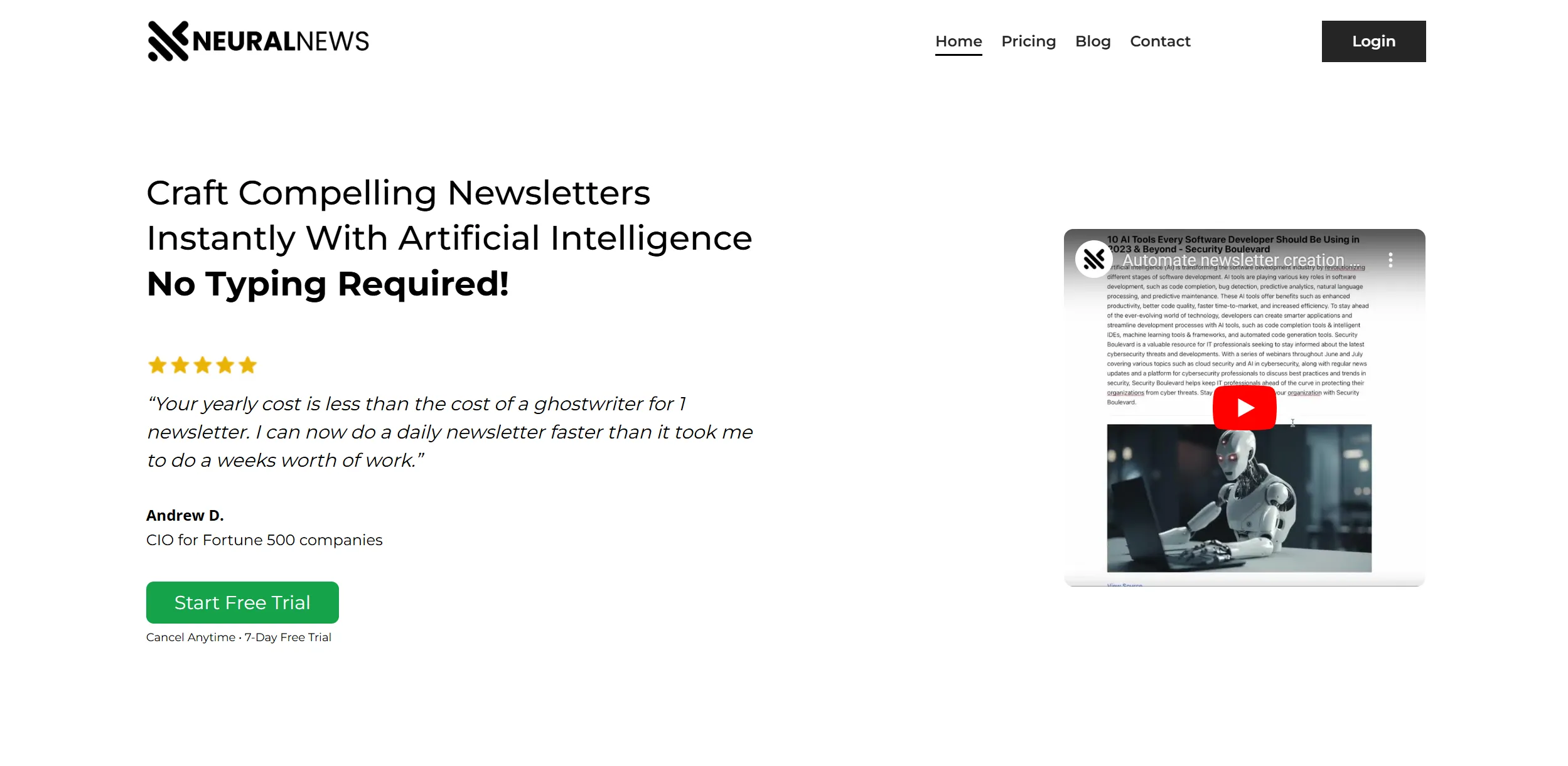 Neural Newsletters screenshot