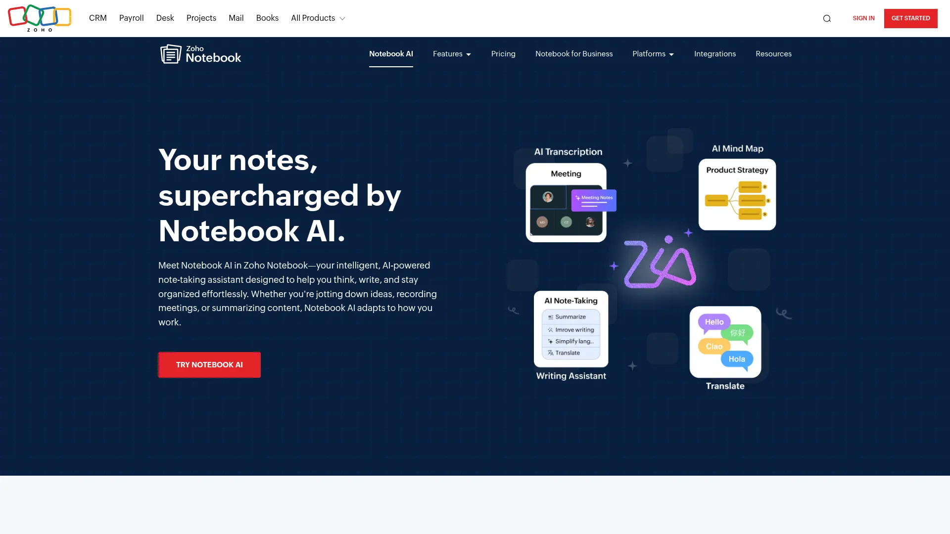 Notebook AI screenshot