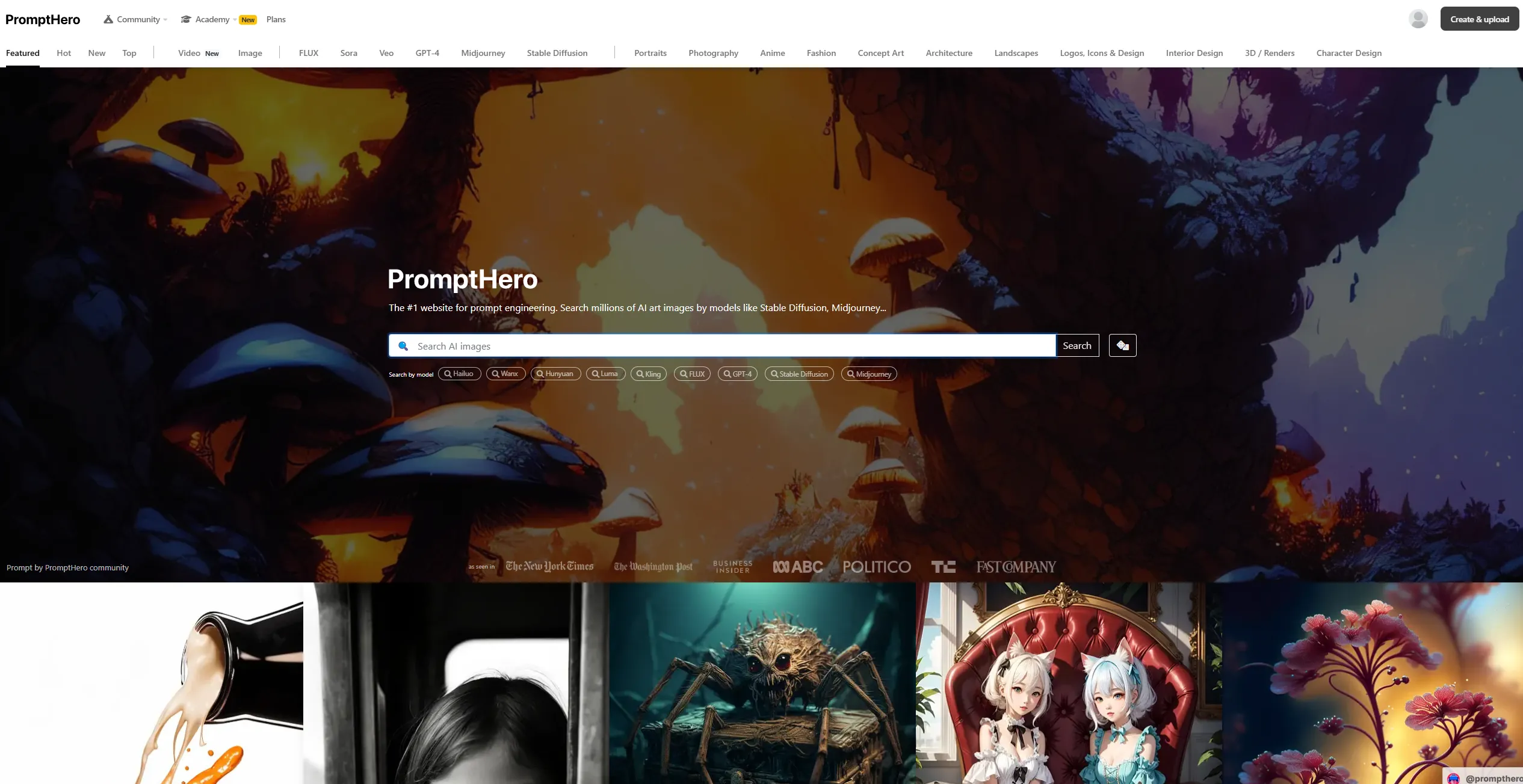 PromptHero screenshot