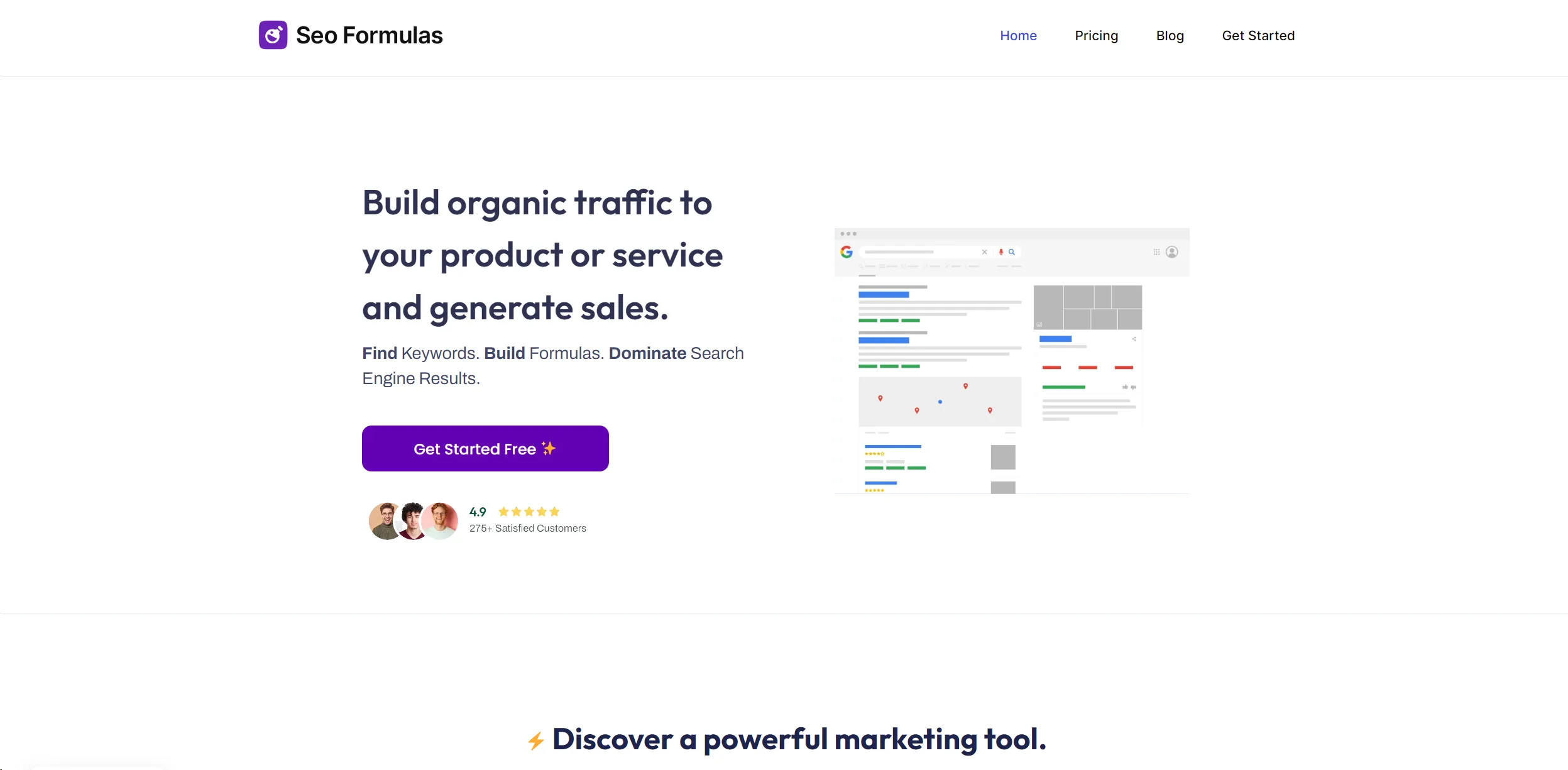 SEO formulas screenshot