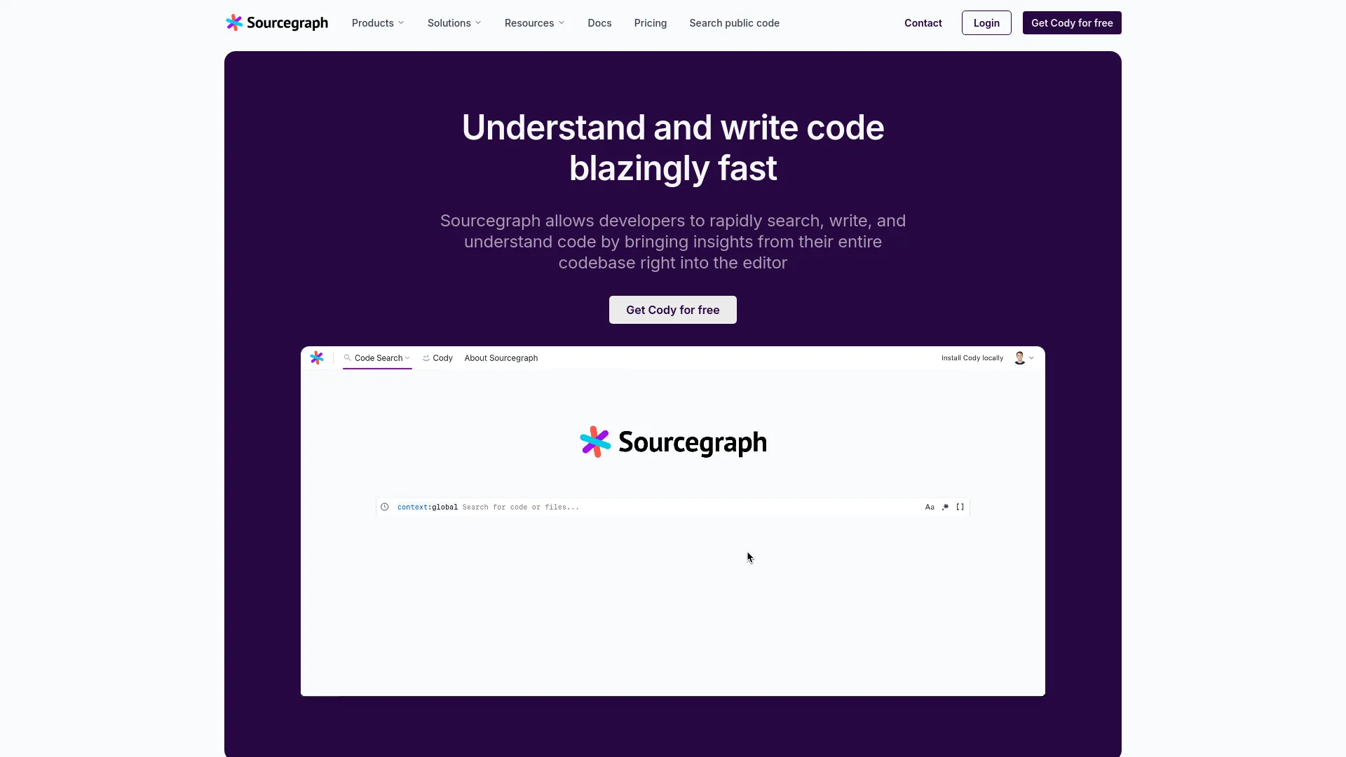 Sourcegraph screenshot