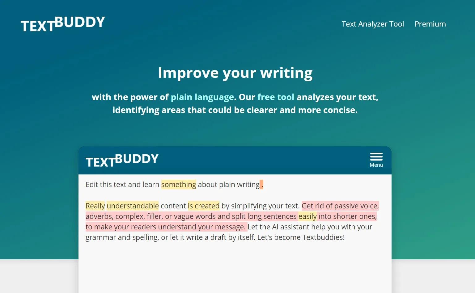 TextBuddy screenshot
