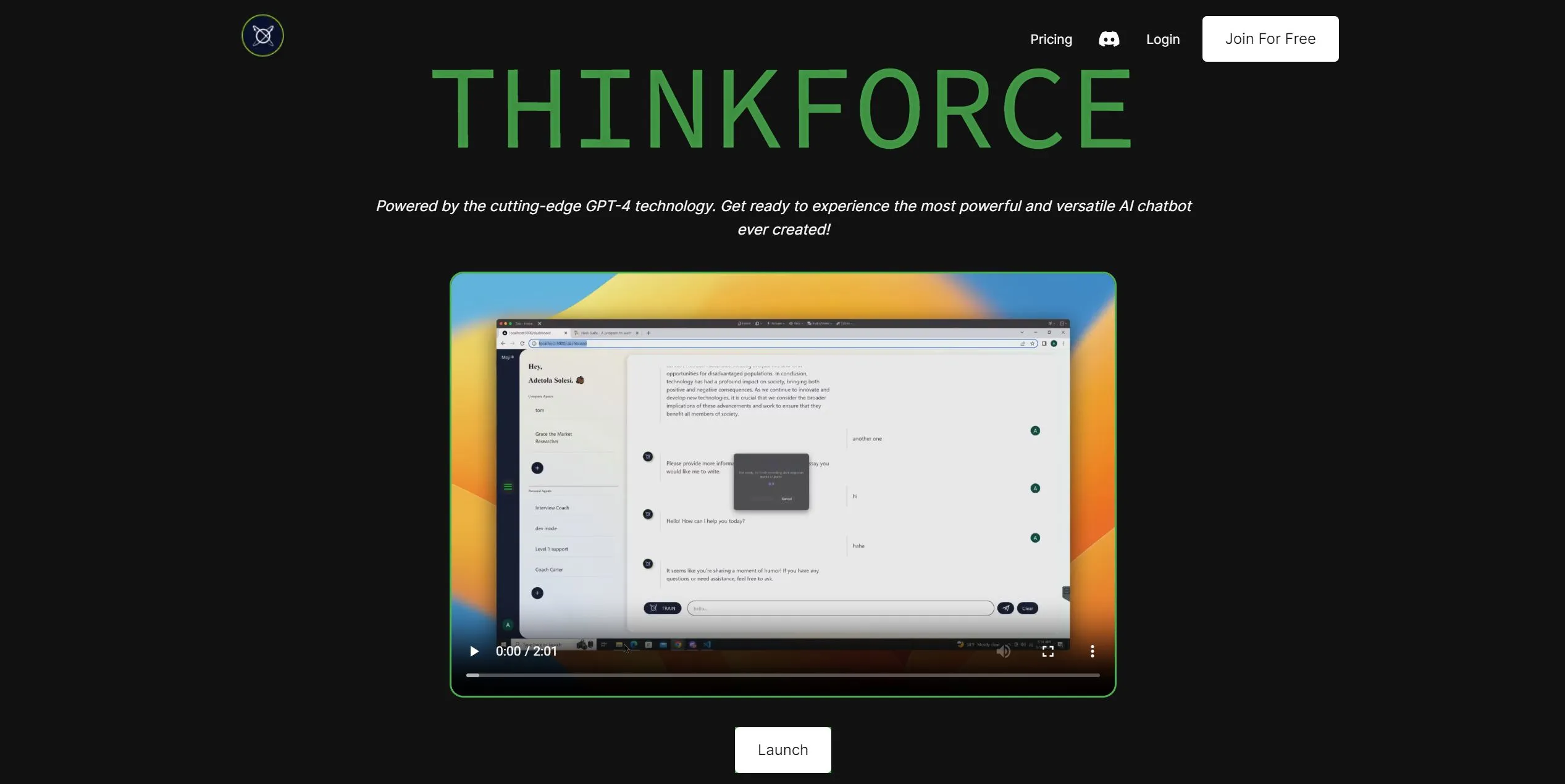 Thinkforce screenshot