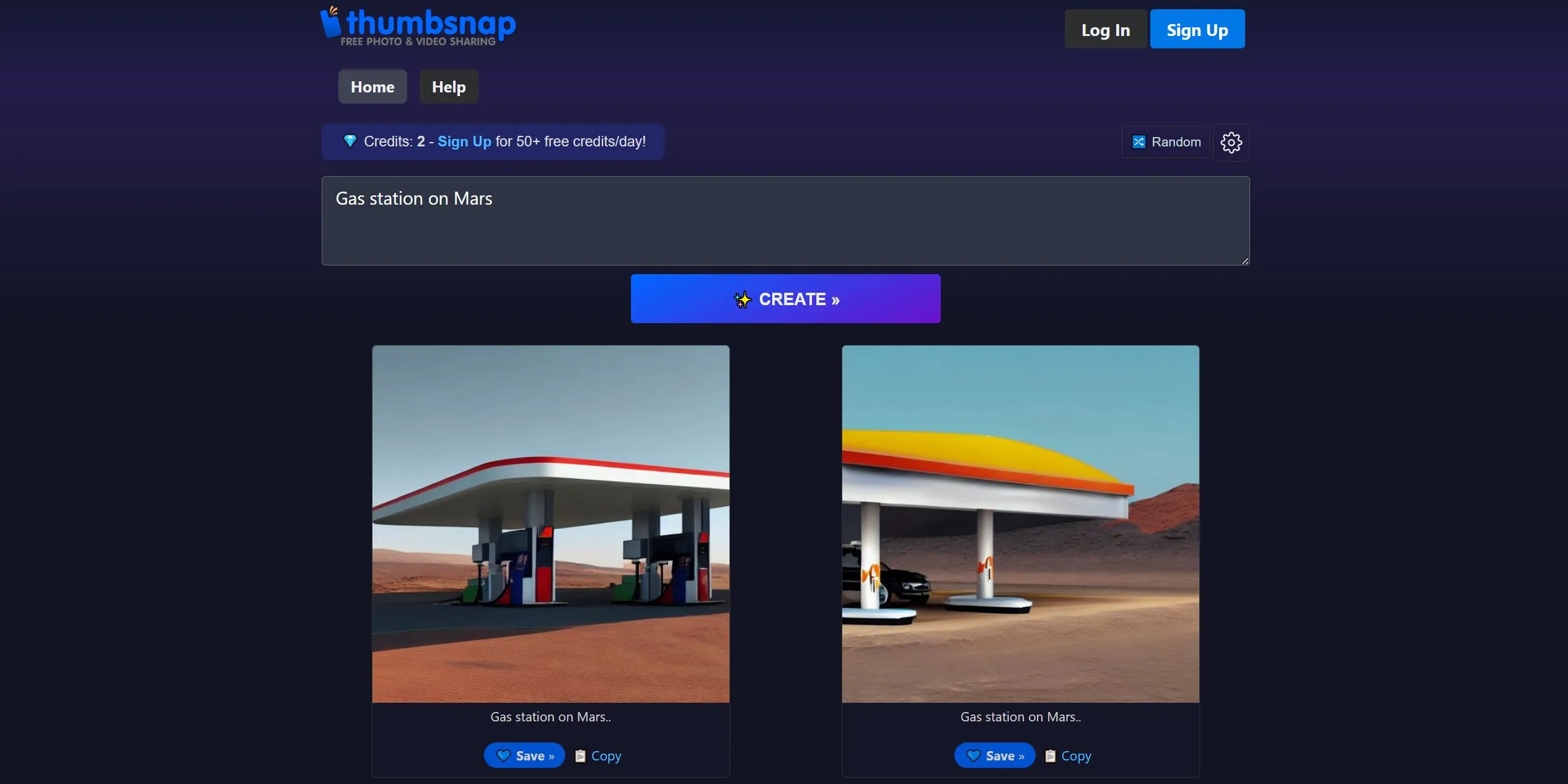 Thumbsnap screenshot