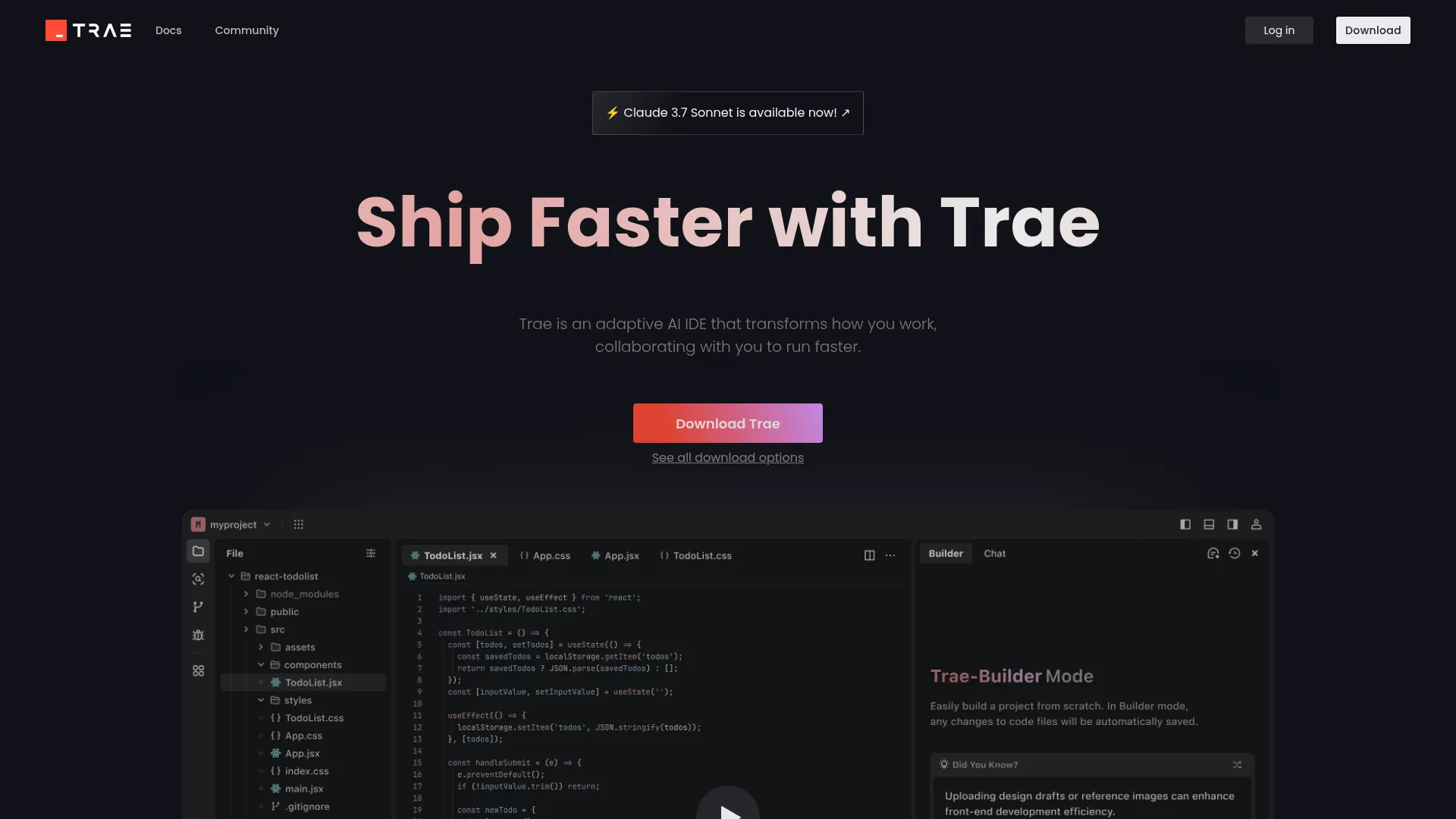 TraeAI screenshot