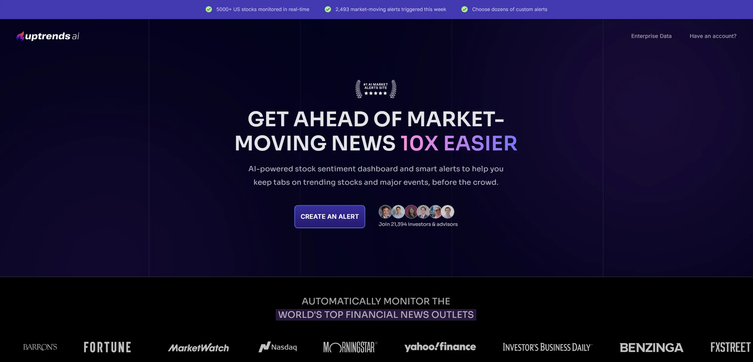 Uptrends.ai screenshot