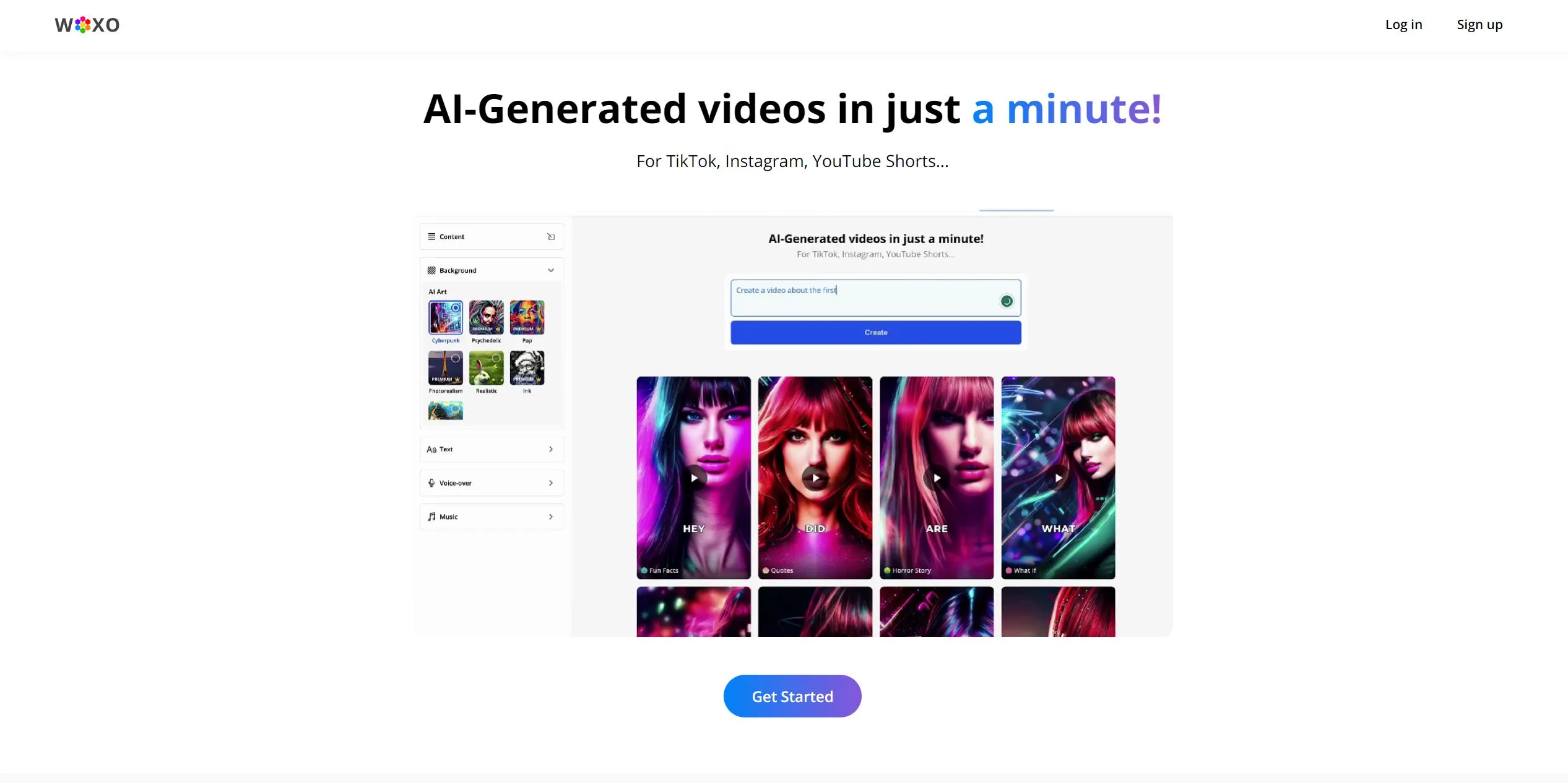 WOXO - Idea to Videos screenshot